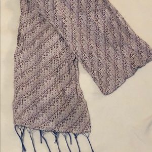 Lavender and Blue scarf with fringe